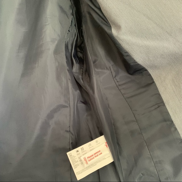 Esprit - Blue/White Pinstripe Blazer - Size 10 - Picture 8 of 15